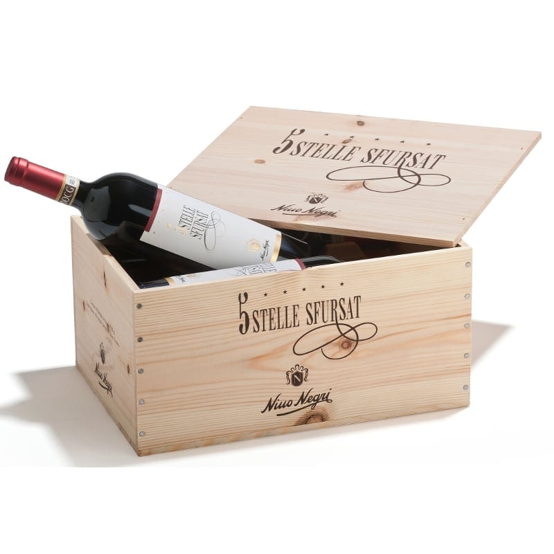 Sfursat 5 Stelle Sforzato di Valtellina DOCG 2020 6 bottiglie in Cassa Legno originale  Nino Negri