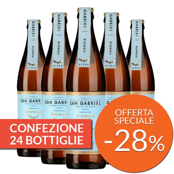Confezione 24 bottiglie di Birra artigianale Bionda  San Gabriel