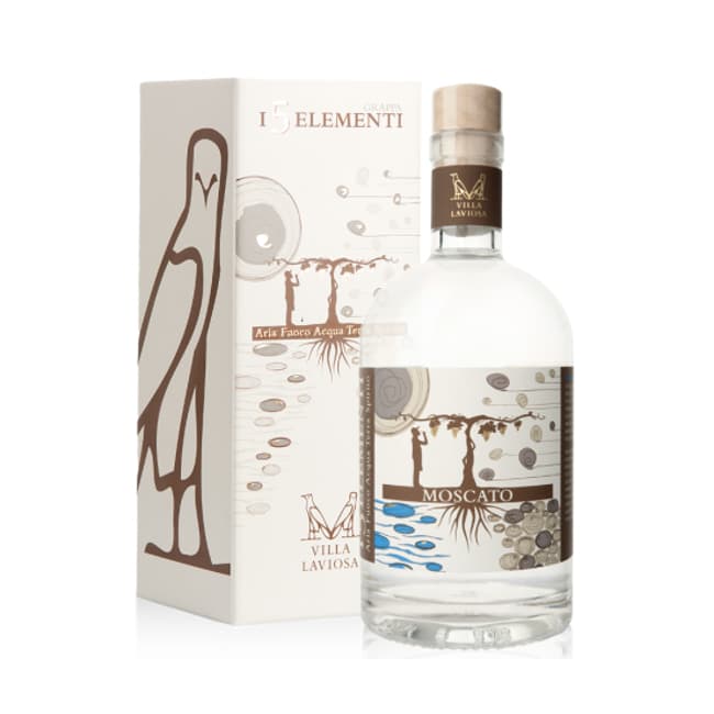 Grappa di Moscato i 5 elementi Astucciata  Villa Laviosa