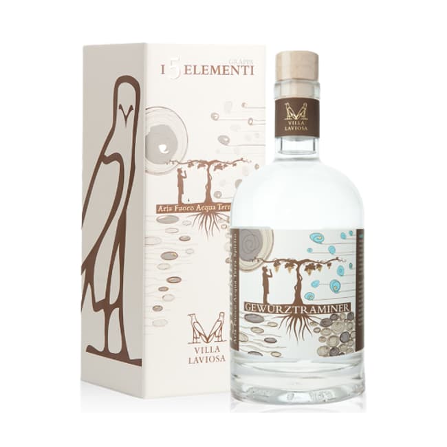 Grappa di Gewurztraminer i 5 elementi Astucciata  Villa Laviosa