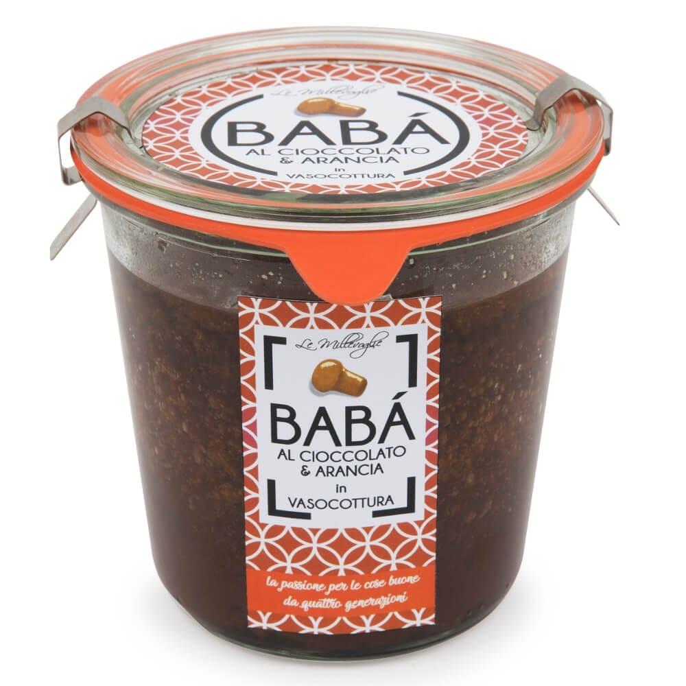 Baba' al Cioccolato e Arancia in Vasocottura 450 gr - Le Millevoglie Stefano Luraschi
