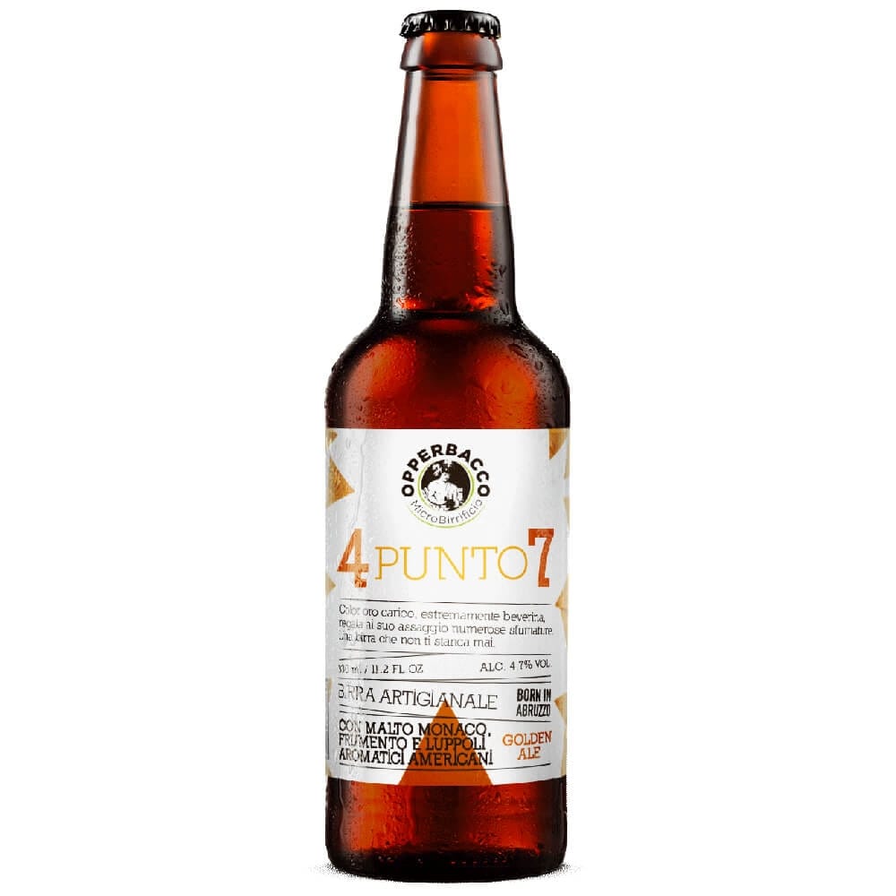 Birra 4 punto 7 Golden Ale 0,75 lt  Opperbacco