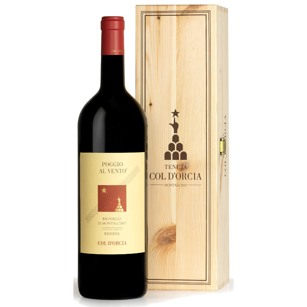 Brunello di Montalcino Riserva DOCG Poggio al Vento MAGNUM 1,5 lt Cassa Legno 1990 Col d'Orcia