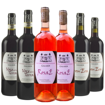 Degustazione 6 bt Miste Toscana - Fattoria di Poggiopiano