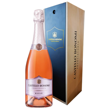 Franciacorta Rosè DOCG MAGNUM 1,5 lt Cassa Legno Millesimato 2017 - Castello Bonomi