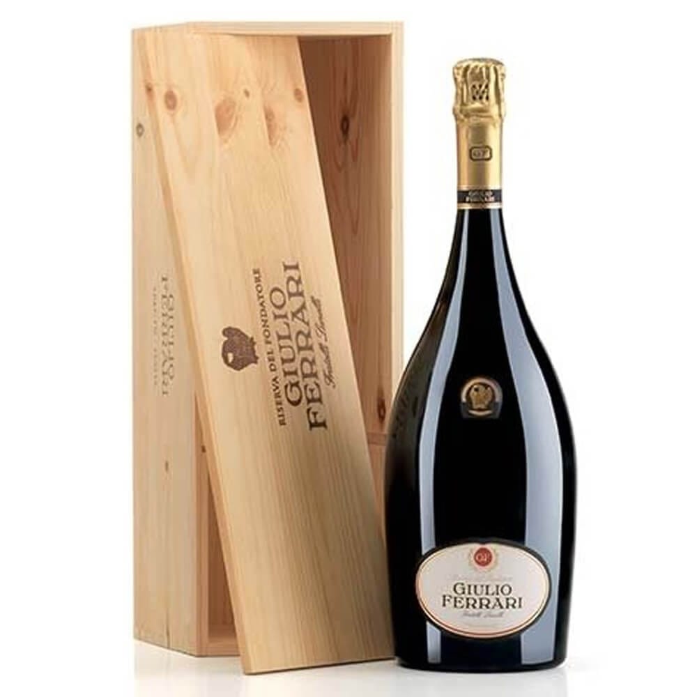 Giulio Ferrari Riserva del Fondatore Trento DOC MAGNUM 1,5 lt Cassa Legno 2010  Ferrari