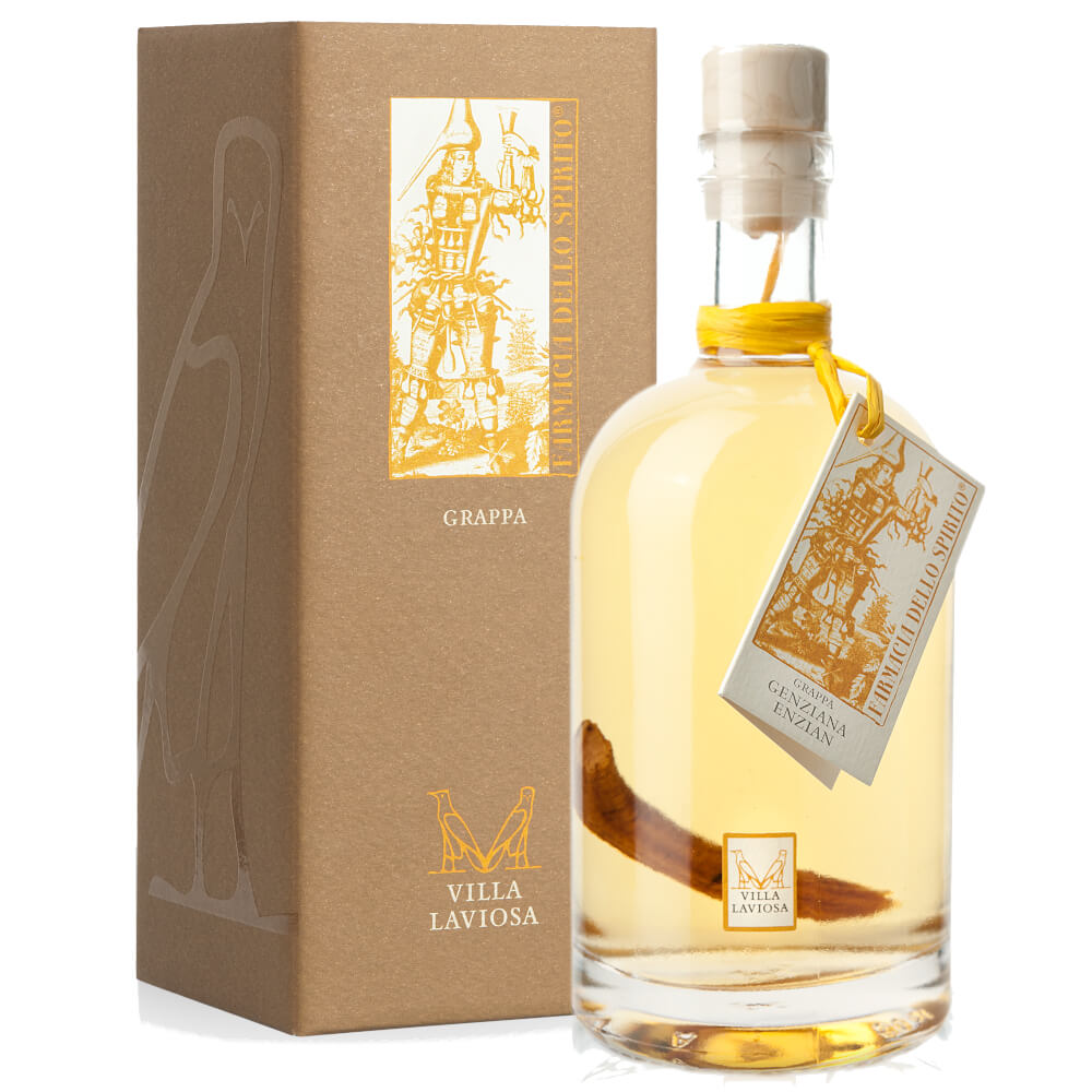 Grappa alla Genziana Astucciata  Villa Laviosa