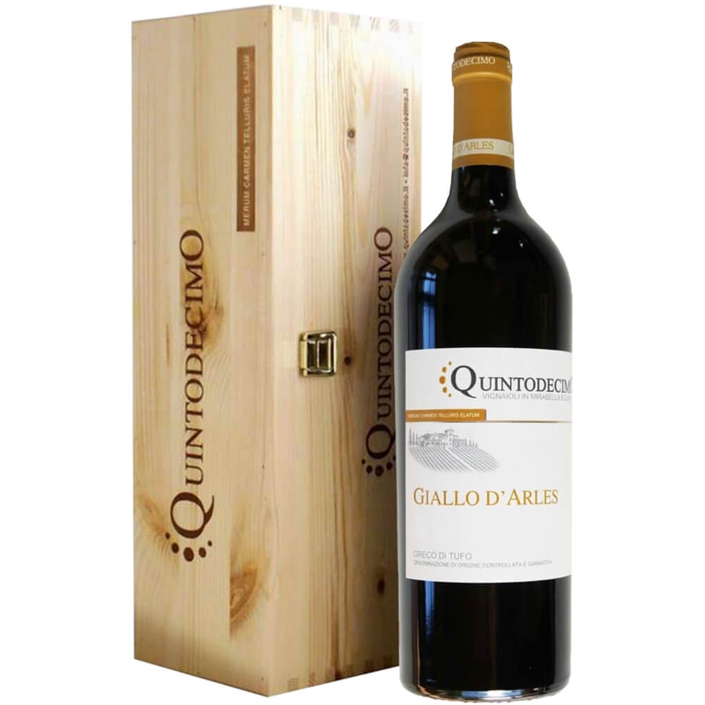 Greco di Tufo DOCG Giallo d'Arles MAGNUM 1,5 lt  Cassa Legno 2024 - Quintodecimo