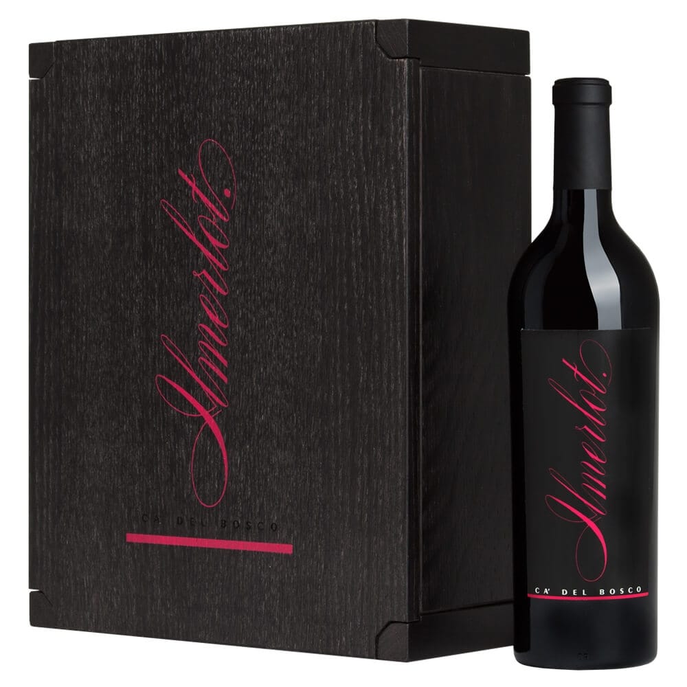 IlMerlot Sebino Merlot IGT 2015 3 bottiglie in Cassa Legno originale  C del Bosco