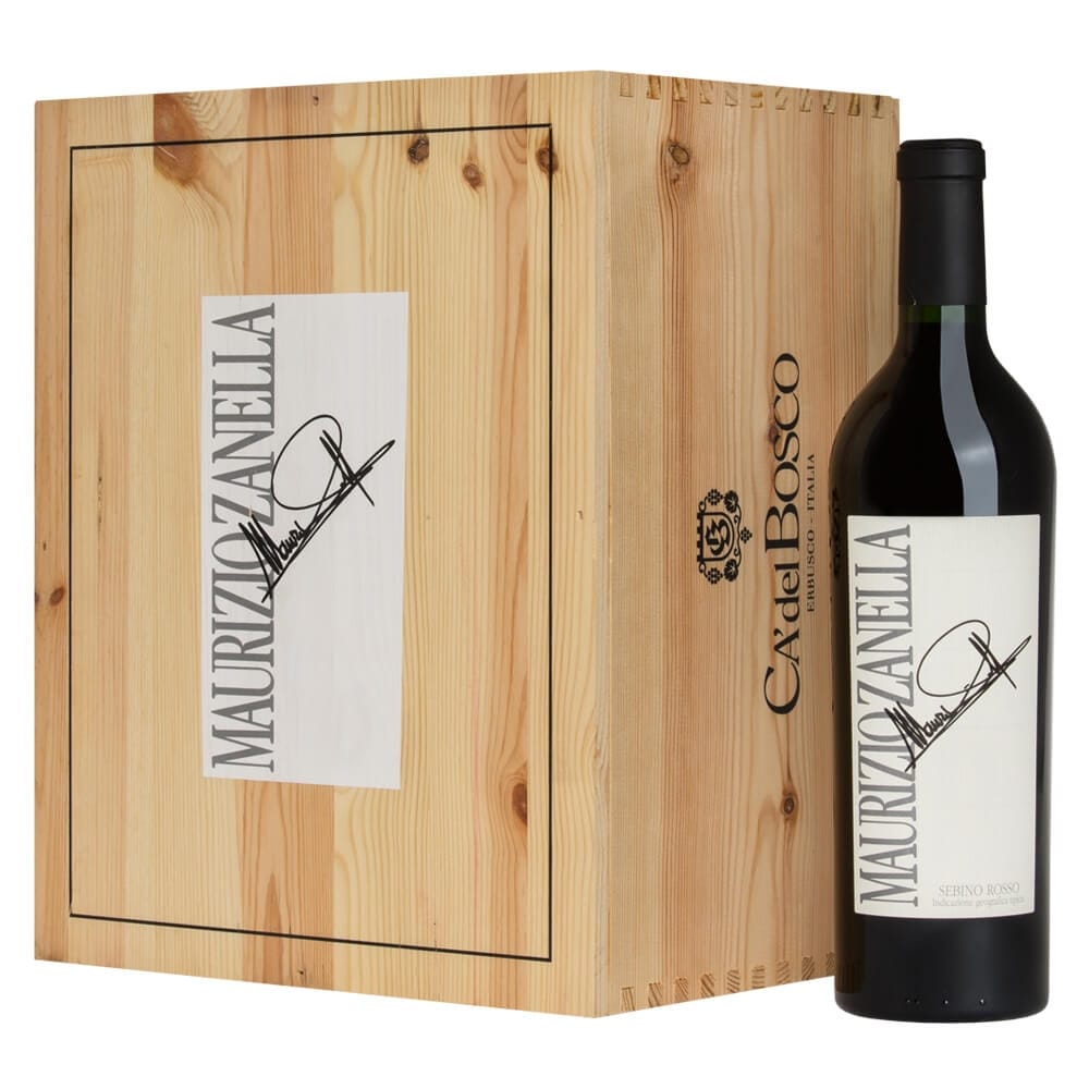 Maurizio Zanella Rosso del Sebino IGT 2020 6 bottiglie in Cassa Legno originale  C del Bosco