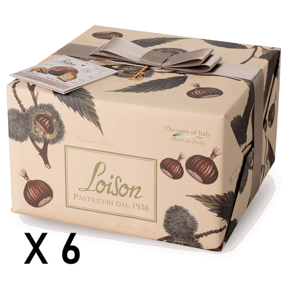 Panettone Marron Glac 6pz x 0,6 kg - Loison