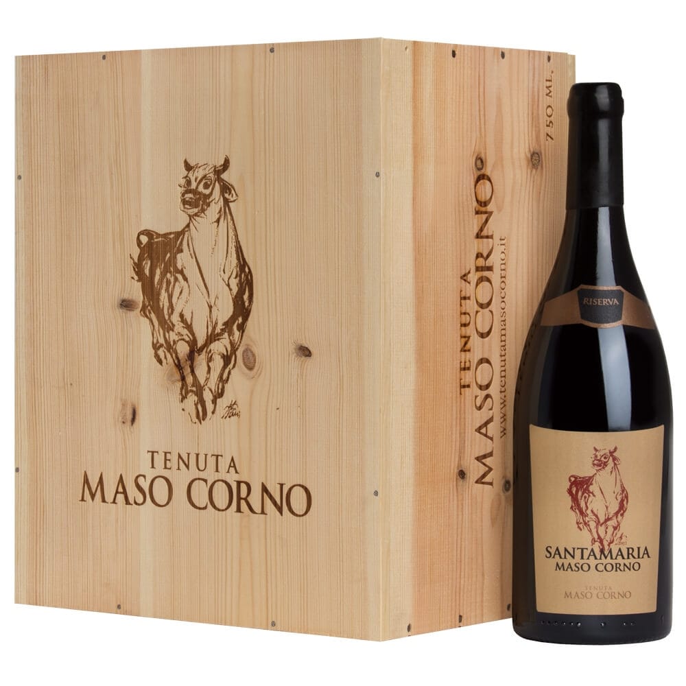 Pinot Nero Riserva Trentino DOC SantaMaria 2021 6 bottiglie in Cassa Legno originale  Maso Corno